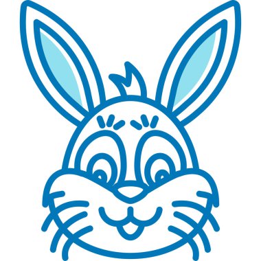 Doldurulmuş tavşan Paskalya bayramı simgesi - taslak biçimi