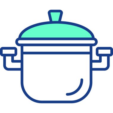 Tencere simgesinin vektör illüstrasyonu