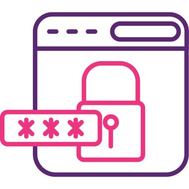 Parola kilidi parola simgesi - taslak biçimi