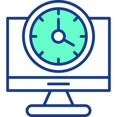 saat web simgesi vektör illüstrasyonu