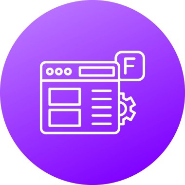 Web simgesi, basit vektör illüstrasyonu