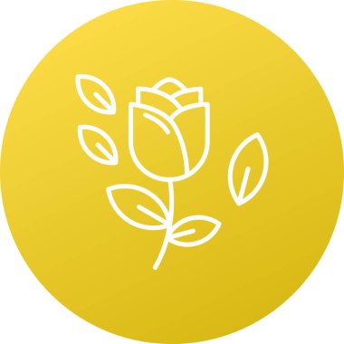 beautiful flower vector line icon