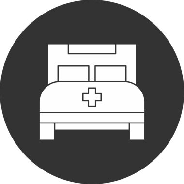 yatak ikonu vektör illüstrasyonu