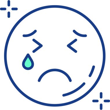 Ağlıyor. Web simgesi basit tasarım