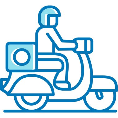 motosiklet simgesi vektör illüstrasyonu