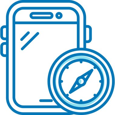 Bir smartphone simge vektör çizim