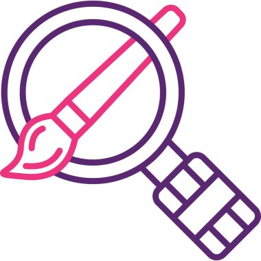 Büyütme cam simgesi, vektör illüstrasyonu