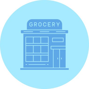 süpermarket, vektör illüstrasyonu