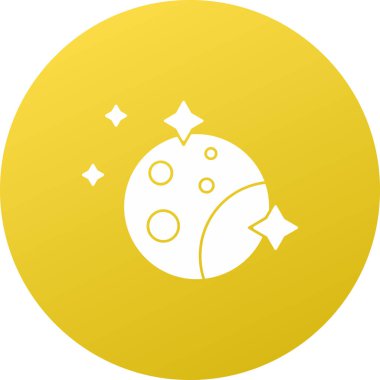 Ay ve yıldız ikonu. vektör illüstrasyonu