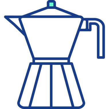 Kahve makinesi simgesi, basit vektör illüstrasyonu