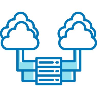 bulut bilgi işlem teknolojisi izole simge vektör illüstrasyon tasarımı