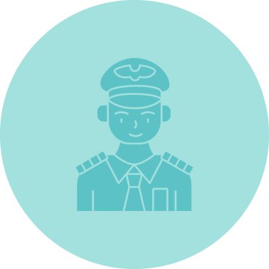 Polis. Web simgesi basit illüstrasyon