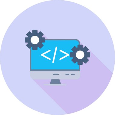 Web tasarım geliştirme simgesi, vektör illüstrasyonu