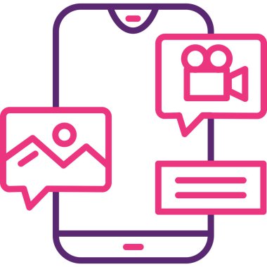 Sohbet simgesi vektör illüstrasyonu