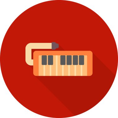 Piyano ikonu. vektör illüstrasyonu