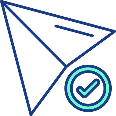 İşaret simgesini işaretle. taslak biçim vektör illüstrasyonu.