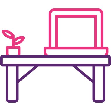 Bilgisayarlı masa ve sandalye