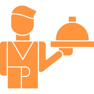 yemek siparişi simgesi katı biçimde