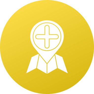 Sarı rozet simgesinin vektör çizimi