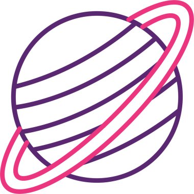 Bir gezegen simgesinin vektör illüstrasyonu