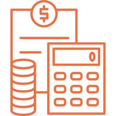 para ve finans simgesi, vektör illüstrasyonu