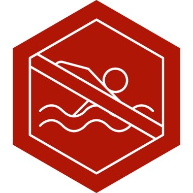 yüzme ikonu vektör illüstrasyonu