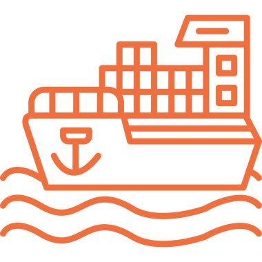 gemi kargo gemisi simgesi nakliye, lojistik & ulaşım, kategori