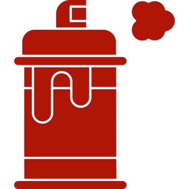 Kırmızı yangın söndürücü simgesinin vektör çizimi