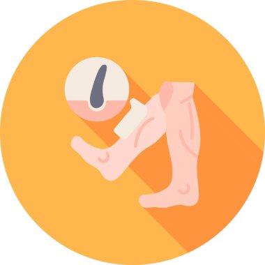 Bacak masajı ikonu. Basit resimleme