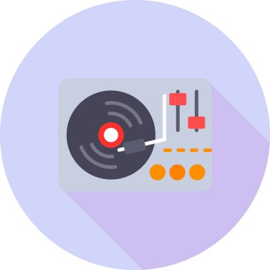 Müzik çalar. Basit resimleme