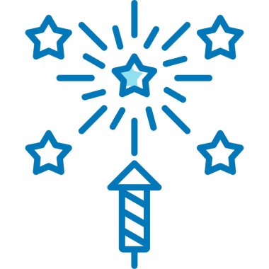 havai fişek simge vektör çizim