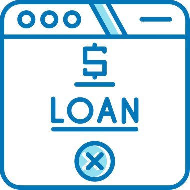 Kredi simgesinin vektör illüstrasyonu