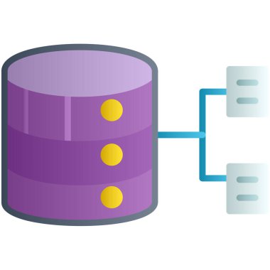 veri merkezi sunucu simgesi, vektör illüstrasyonu
