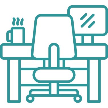 Sandalye simgesinin vektör illüstrasyonu