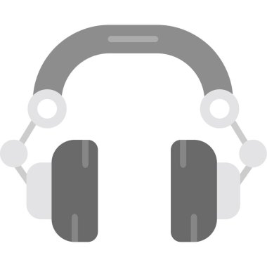 kulaklıklar düz simge, basit vektör illüstrasyonu