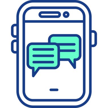 Sohbet simgesi vektör illüstrasyonu