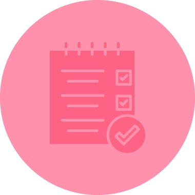 Kontrol listesi. Web simgesi basit tasarım