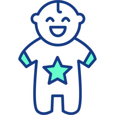 Şirin bir bebeğin vektör çizimi