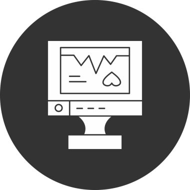 Monitör. Web simgesi basit illüstrasyon