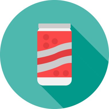 soda yassı ikon vektör illüstrasyonu