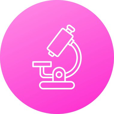 vektör mikroskop simgesi, basit illüstrasyon