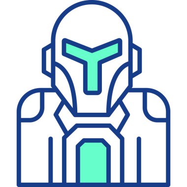 robot. Web simgesi basit illüstrasyon