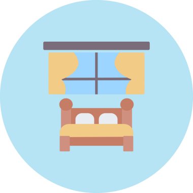 Oda. Web simgesi basit illüstrasyon