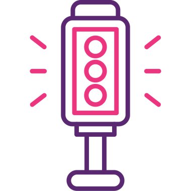 Elektrik ışığı. simge basit illüstrasyon