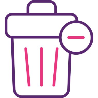 trash icon, vector illustration simple design