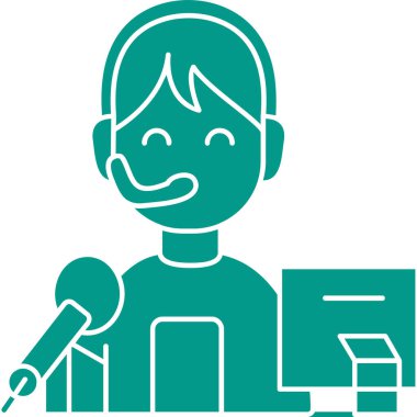 Gazeteci röportajı simgesi