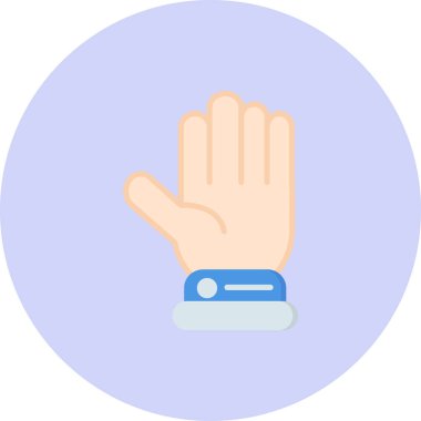 Bir el simgesinin vektör illüstrasyonu