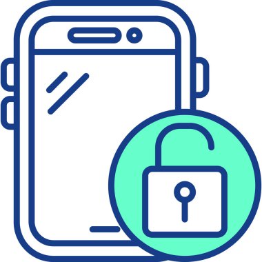 Kilit. Web simgesi basit tasarım