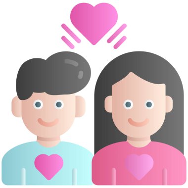 kalp çiftleri vektör simgesi