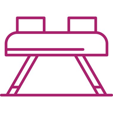 Masa sandalyesi ikonu. Web için ahşap sandalye vektör simgelerinin özet çizimi